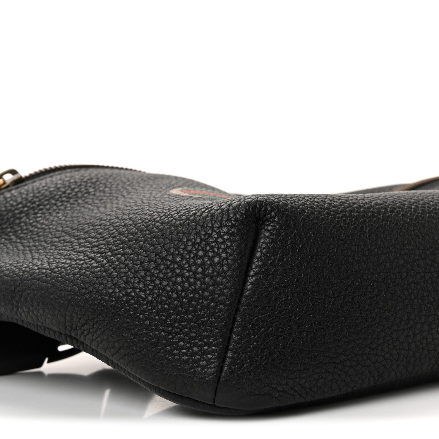 Gucci Grained Calfskin Logo Belt Bag Black 9 of 10