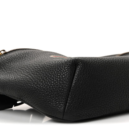 Gucci Grained Calfskin Logo Belt Bag Black 9 of 10