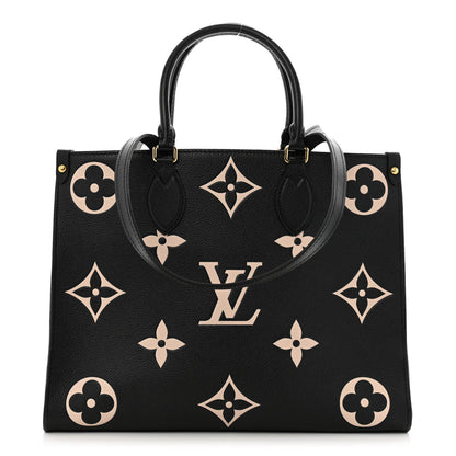 Louis Vuitton Empreinte Monogram Giant Onthego MM Black Beige 1 of 11