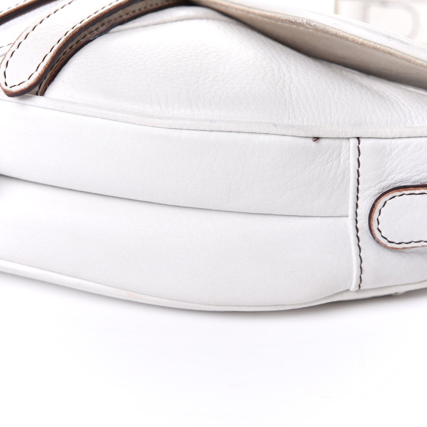 Christian Dior Calfskin Saddle Bag White 10 of 10