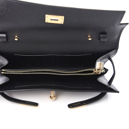 Hermes Epsom Kelly Wallet To Go Black 4 of 10
