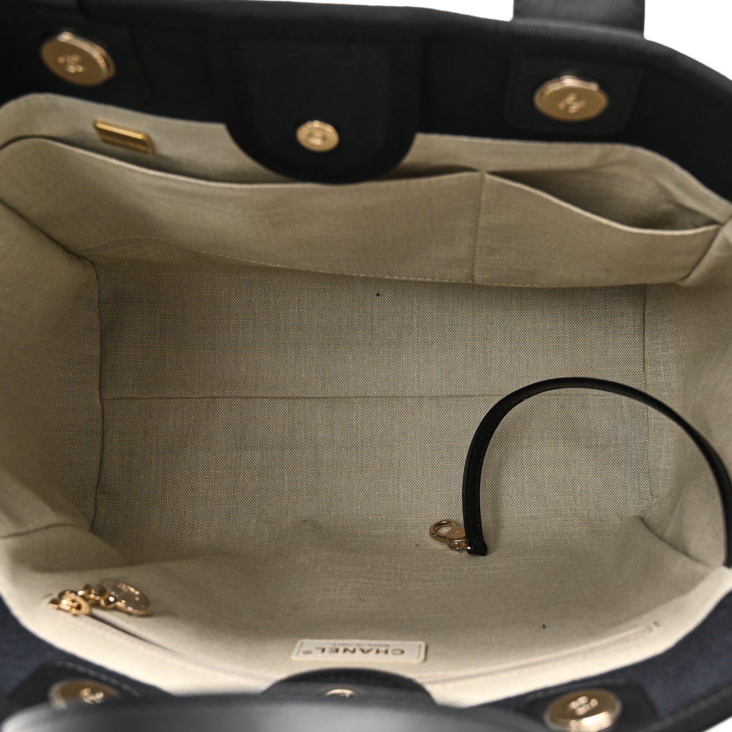 Chanel Mixed Fibers Small Deauville Tote Black 6 of 12