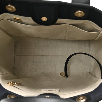 Chanel Mixed Fibers Small Deauville Tote Black 6 of 12