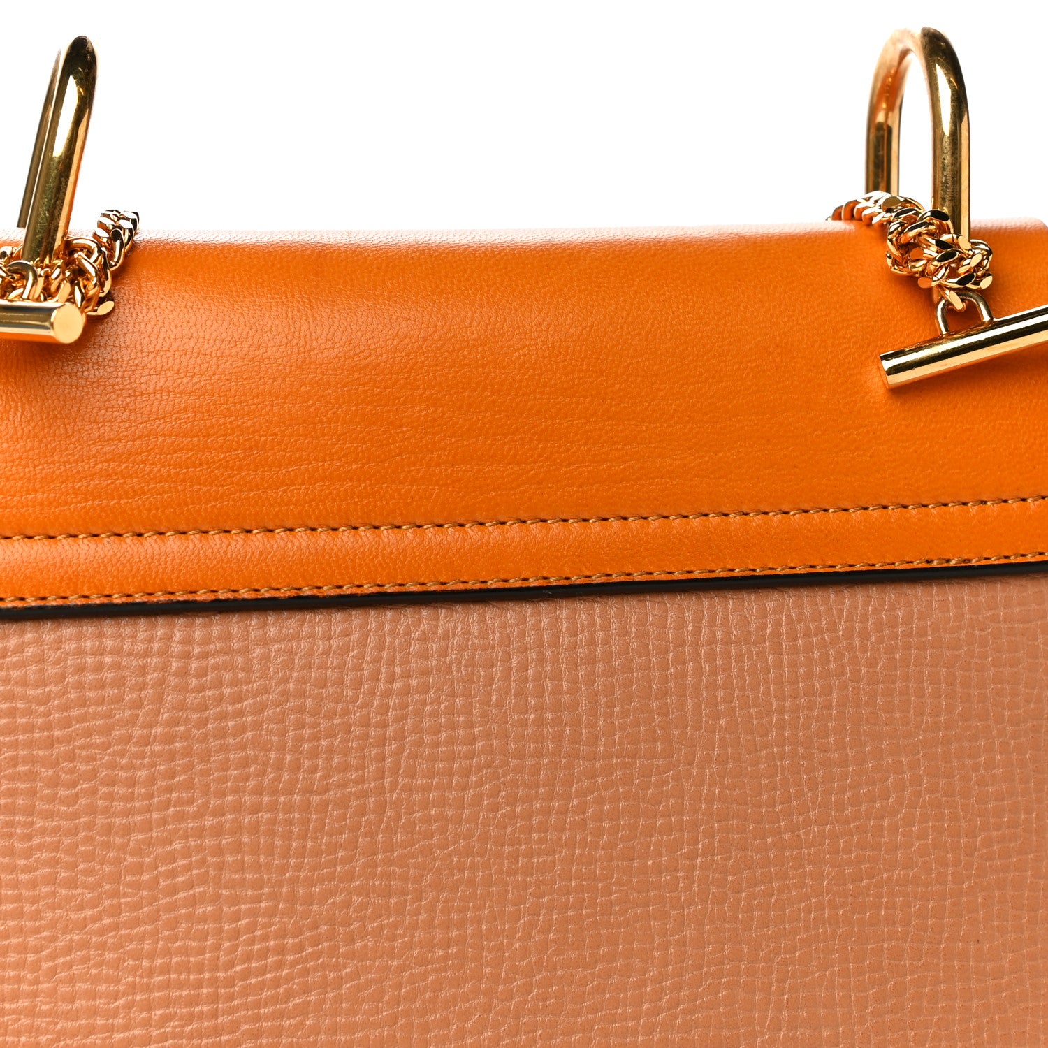 Chloe Grained Calfskin Lambskin Bi-Color Drew Shoulder Bag Wet Sand Sunflower 18 of 19