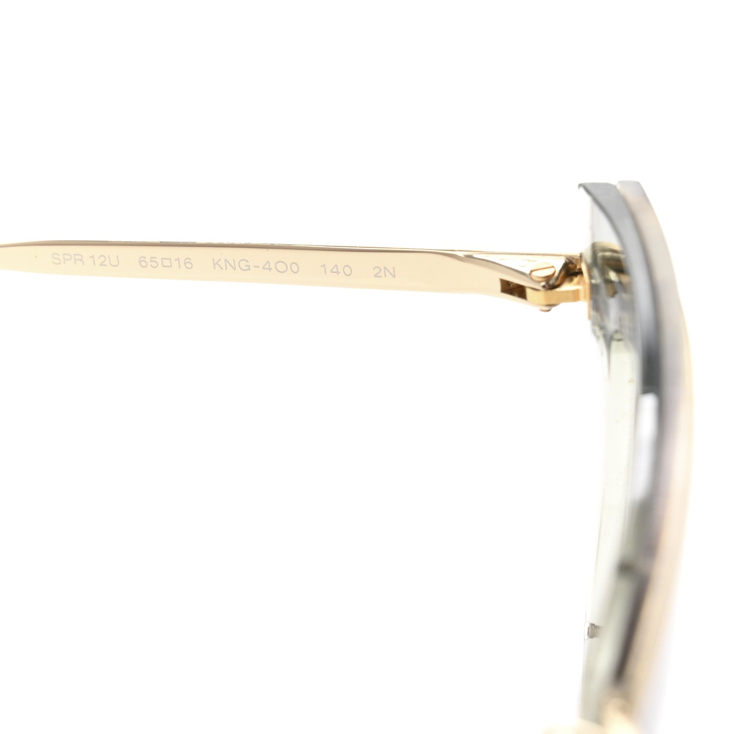 Prada Cinema Evolution 65mm Sunglasses SPR 12U Beige Gradient Mirror 6 of 9