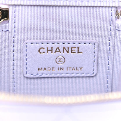 Chanel Lambskin Quilted Top Handle Mini Vanity Case With Chain Light Purple 6 of 9