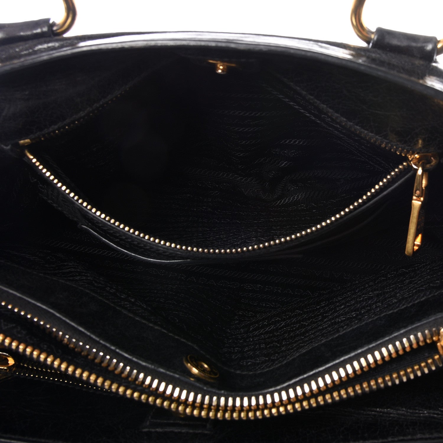 Prada Vitello Shine Tote Black 4 of 14