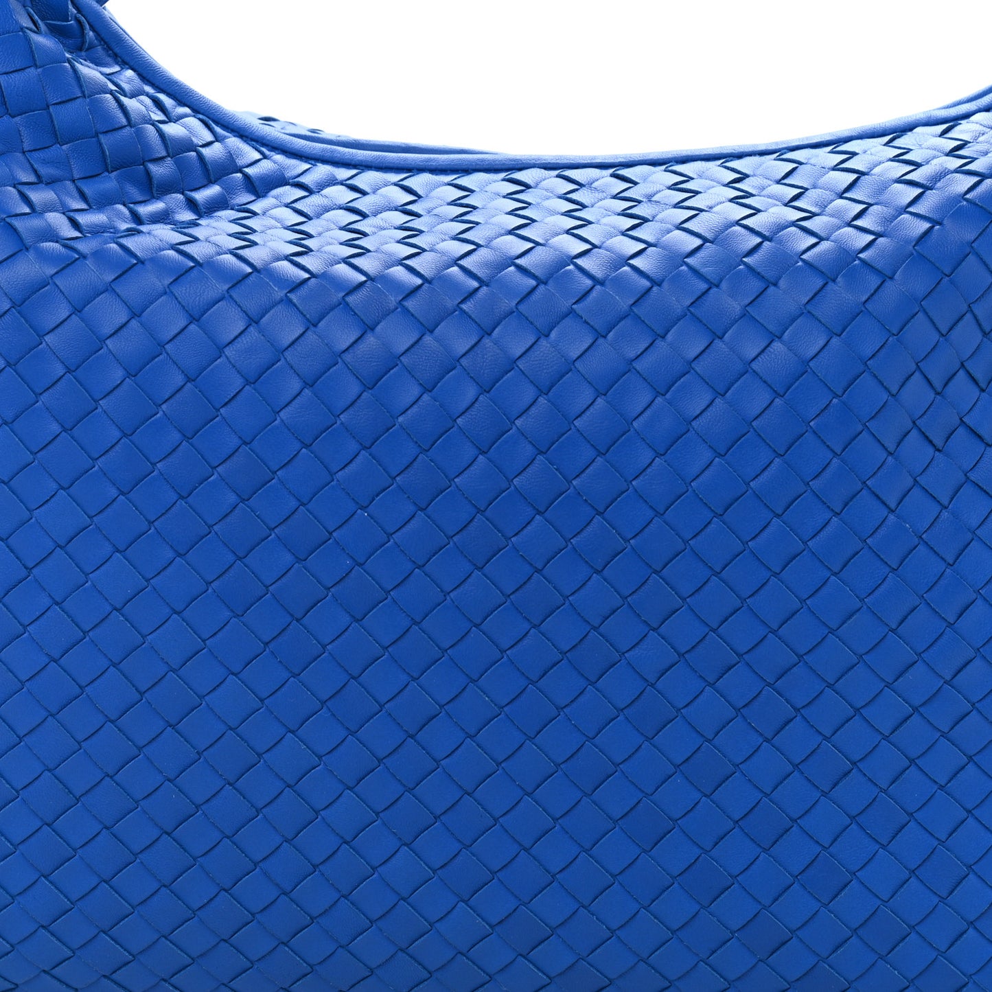 Nappa Intrecciato Medium Veneta Hobo Cobalt