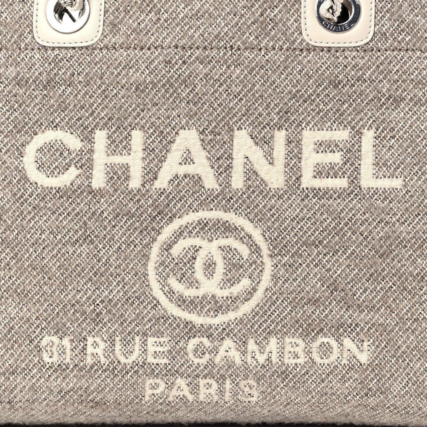 Chanel Mixed Fibers Small Deauville Tote Light Grey 12 of 14