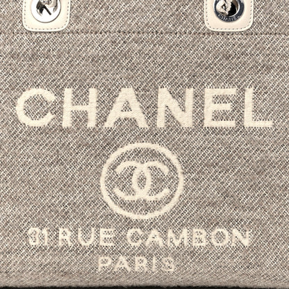 Chanel Mixed Fibers Small Deauville Tote Light Grey 12 of 14