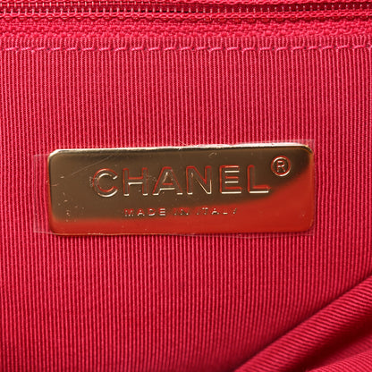 Chanel Goatskin Quilted Large Chanel 19 Flap Dark Pink 7 of 10
