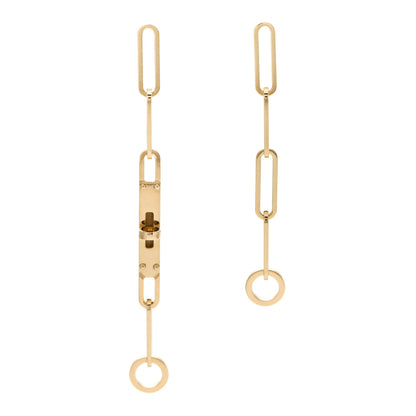 Hermes 18K Yellow Gold TPM Kelly Chaine Earrings 1 of 6