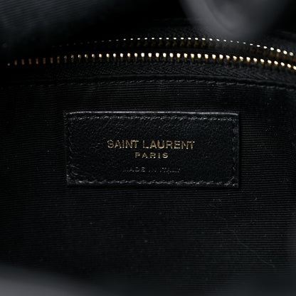 Saint Laurent Lambskin Matelasse Monogram Joe Backpack Black 6 of 12