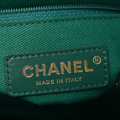 Chanel Caviar Quilted Small Coco Handle Flap Green 6 of 10