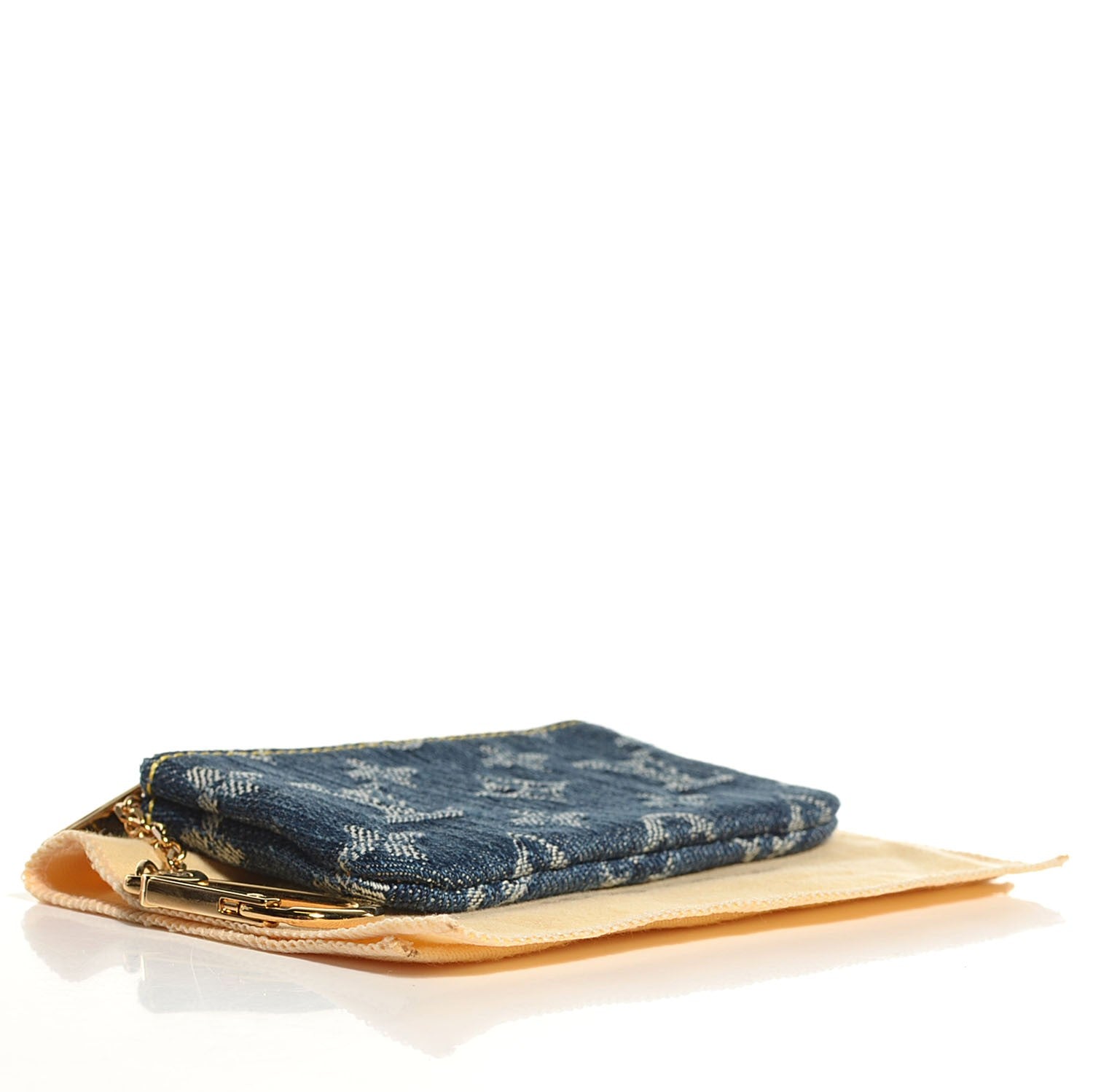 Louis Vuitton Monogram Denim Key Pouch Blue 4 of 7