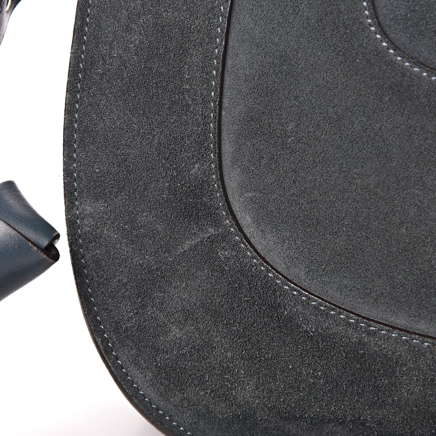 Calfskin Suede Small Hayley Hobo Silver Blue