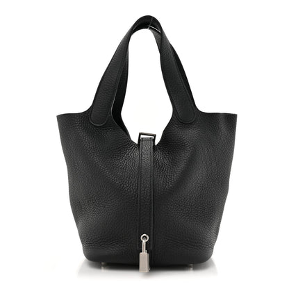 Hermes Taurillon Clemence Picotin Lock 18 PM Black 1 of 11