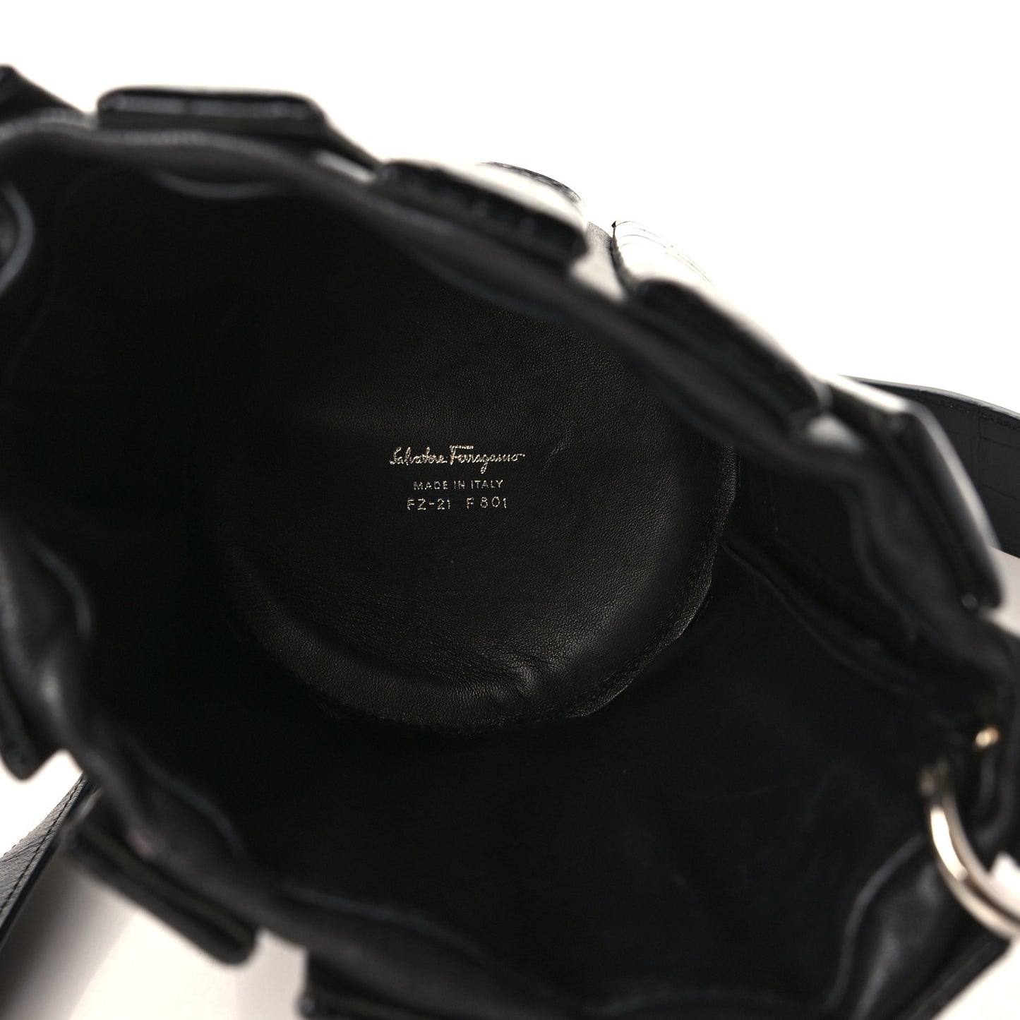 Alligator Bucket Bag Black