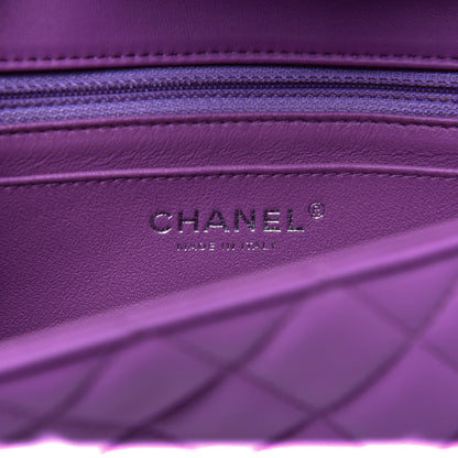 Chanel Lambskin Quilted Mini Rectangular Flap Purple 8 of 11