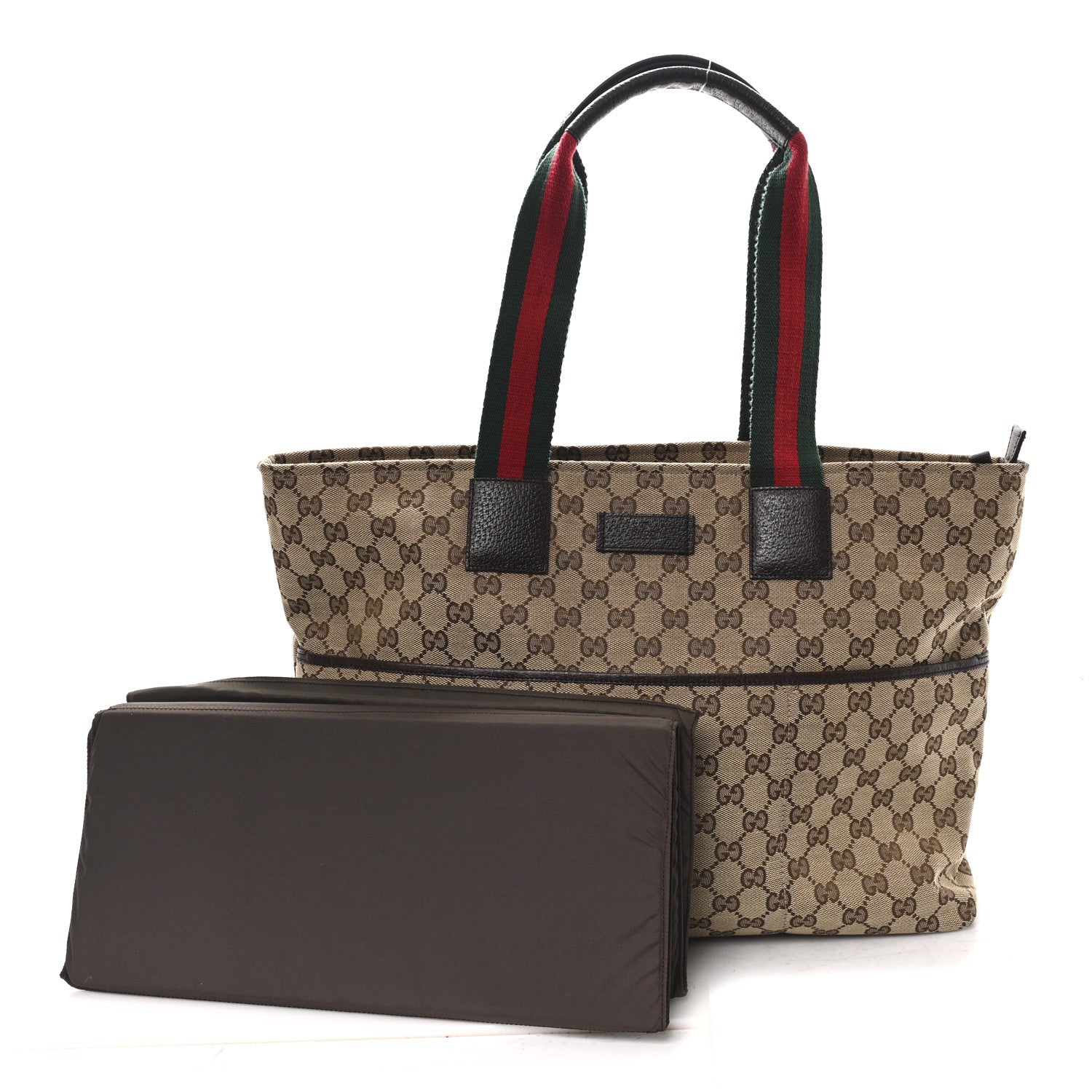 Gucci Monogram Web Large Diaper Tote Brown 3 of 11