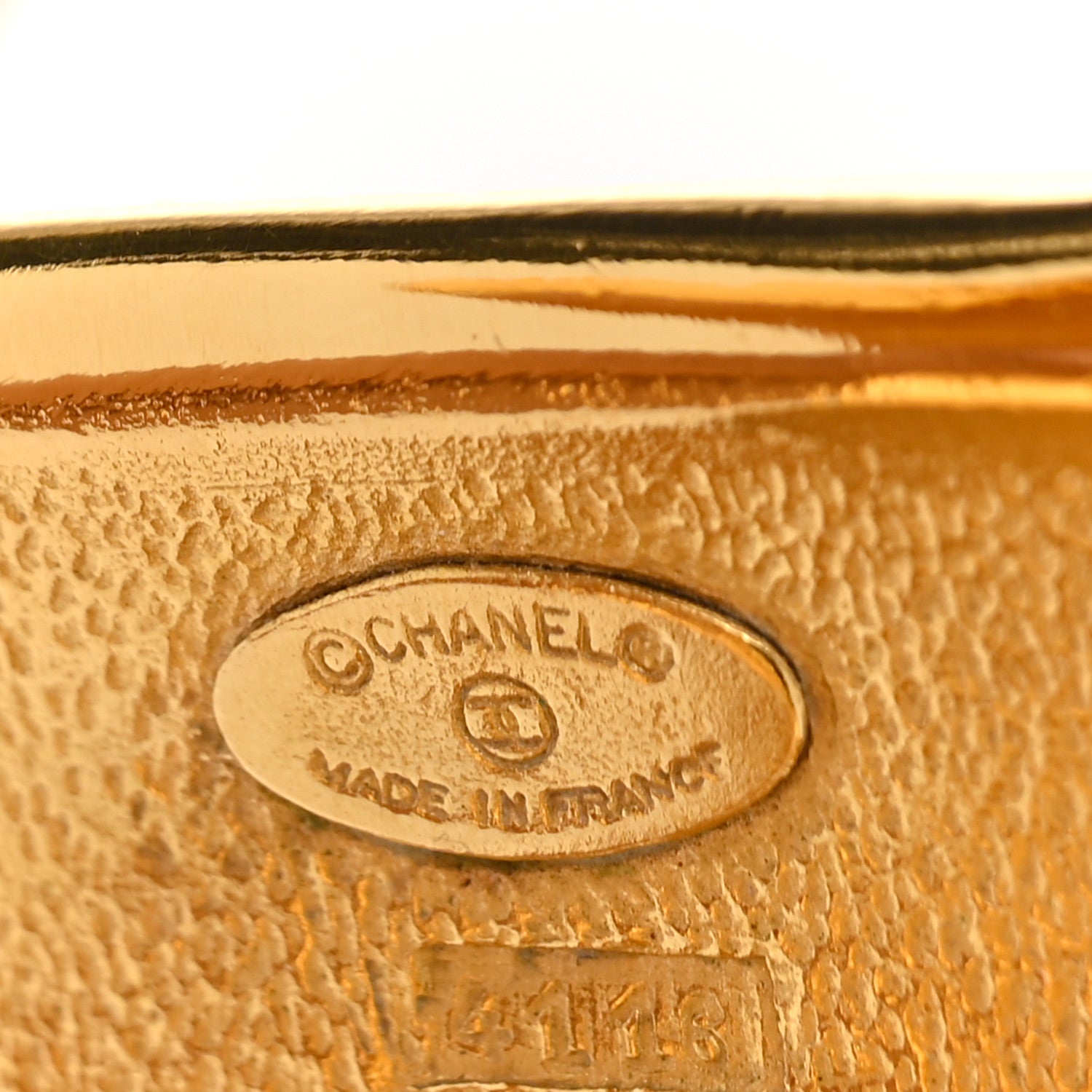 Chanel Quilted Cut Out Cuff Gold 4 of 4