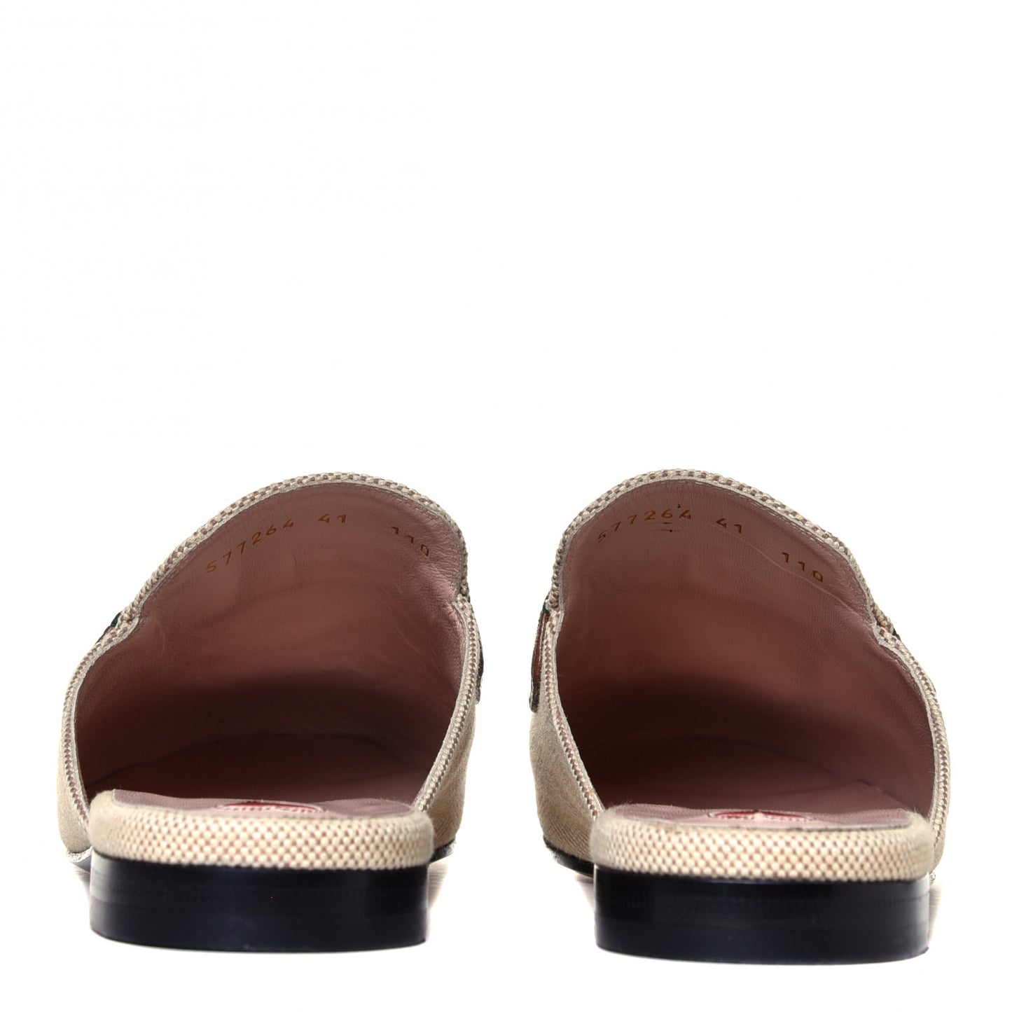Canvas Vintage Charlotte Web Princetown Slippers 41 Sand Cuir