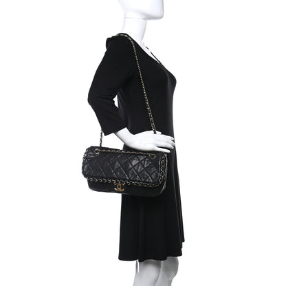 Chanel Calfskin Quilted Medium Chain Me Flap Black 2 of 16