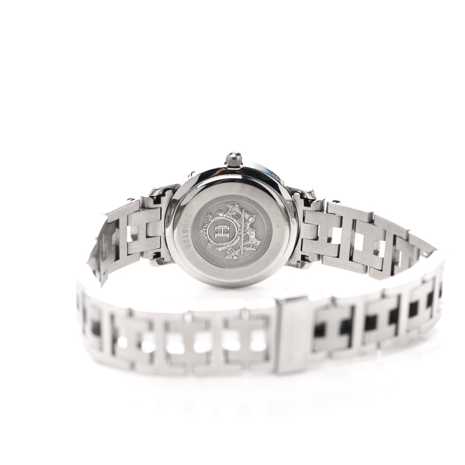 Hermes Stainless Steel 24mm Clipper Quartz Watch White 4 of 4