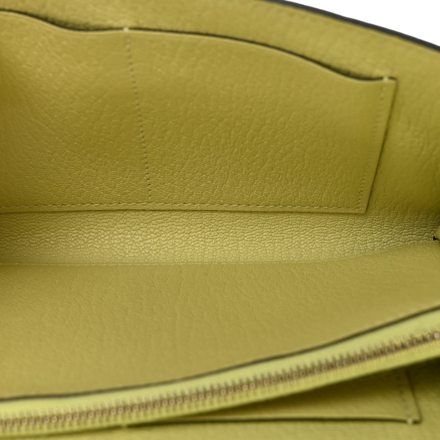Hermes Chevre Mysore Kelly Wallet To Go Jaune Bourgeon 5 of 10