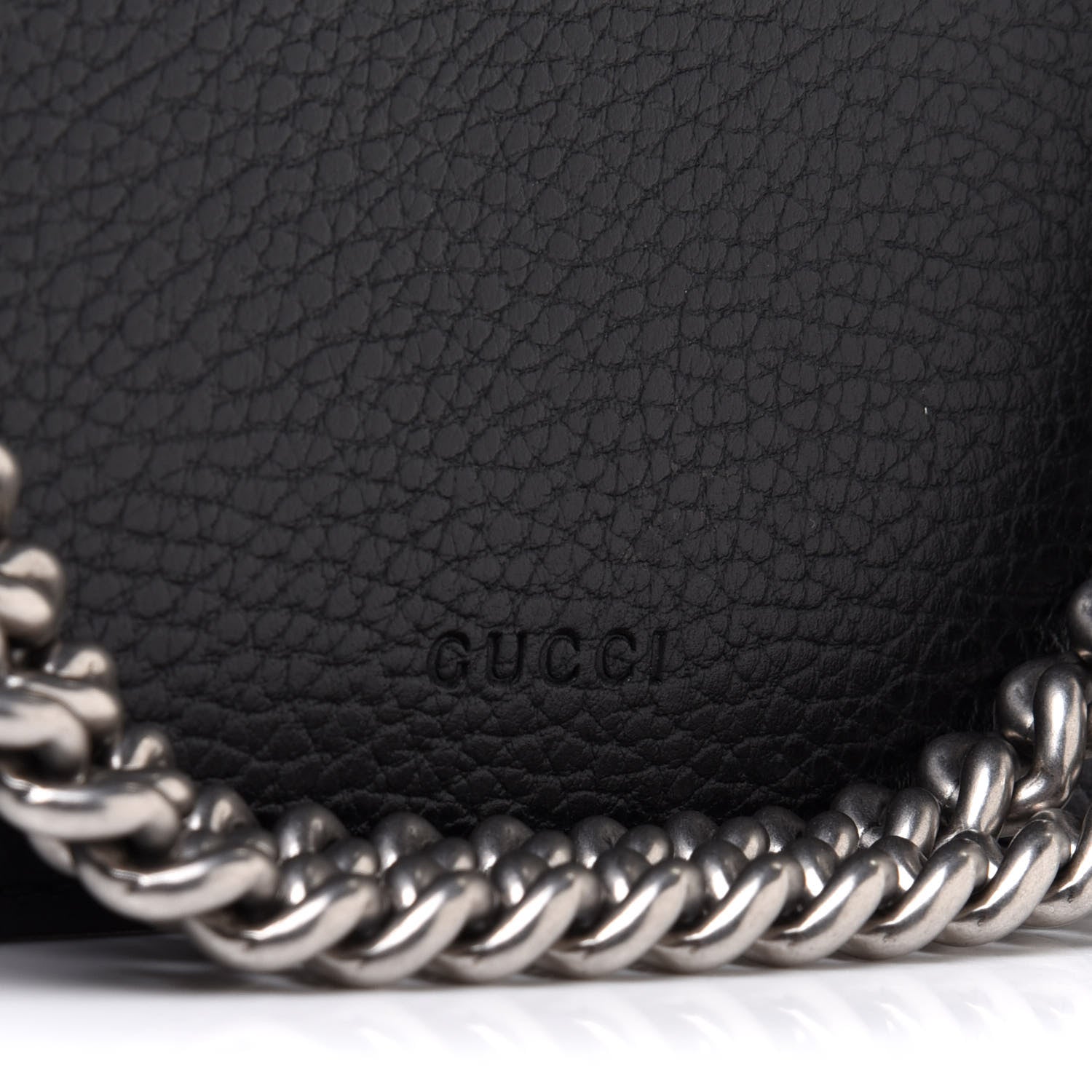 Gucci Pebbled Calfskin Small Dionysus Shoulder Bag Black 10 of 13