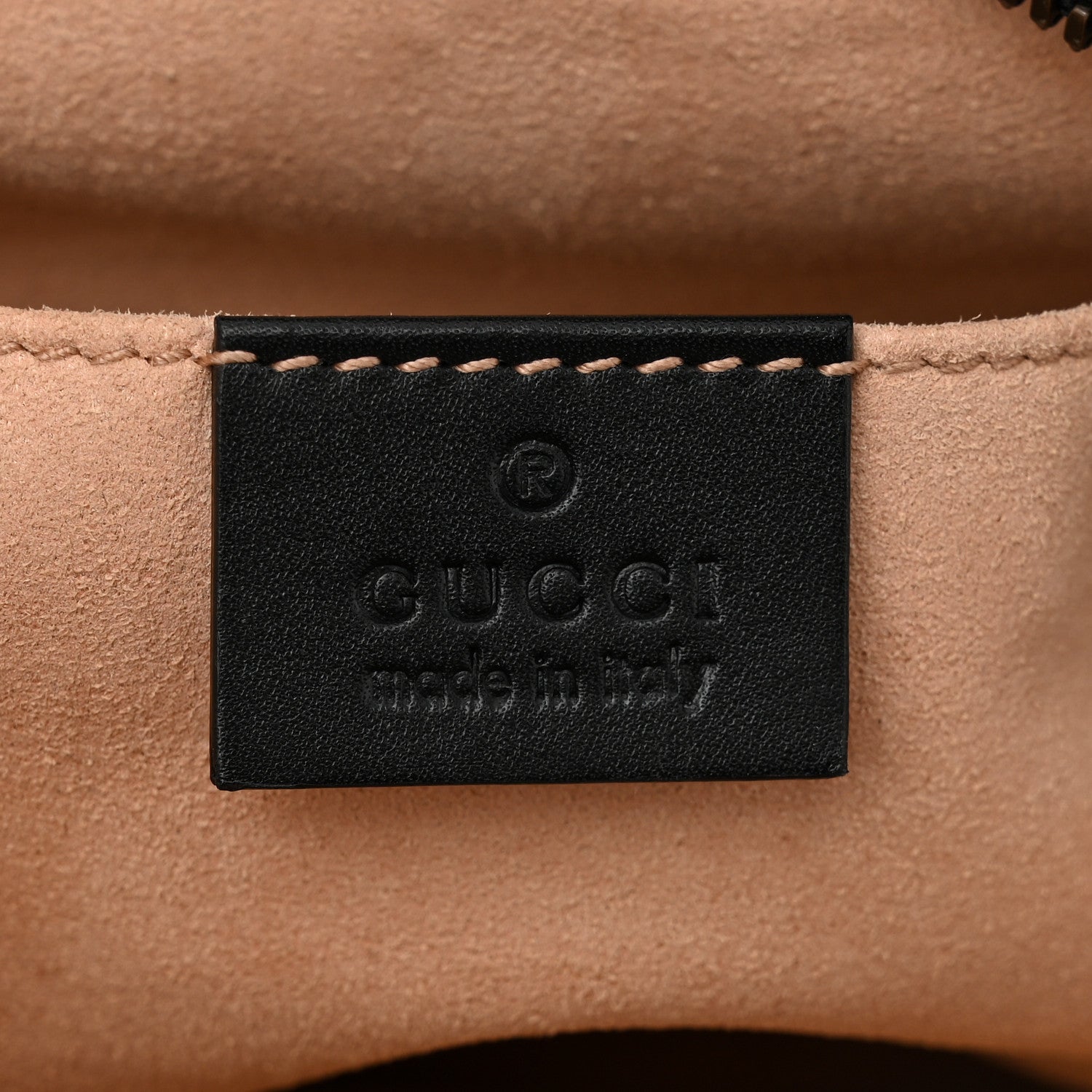 Gucci Calfskin Matelasse GG Marmont Belt Bag 85 34 Black 6 of 10