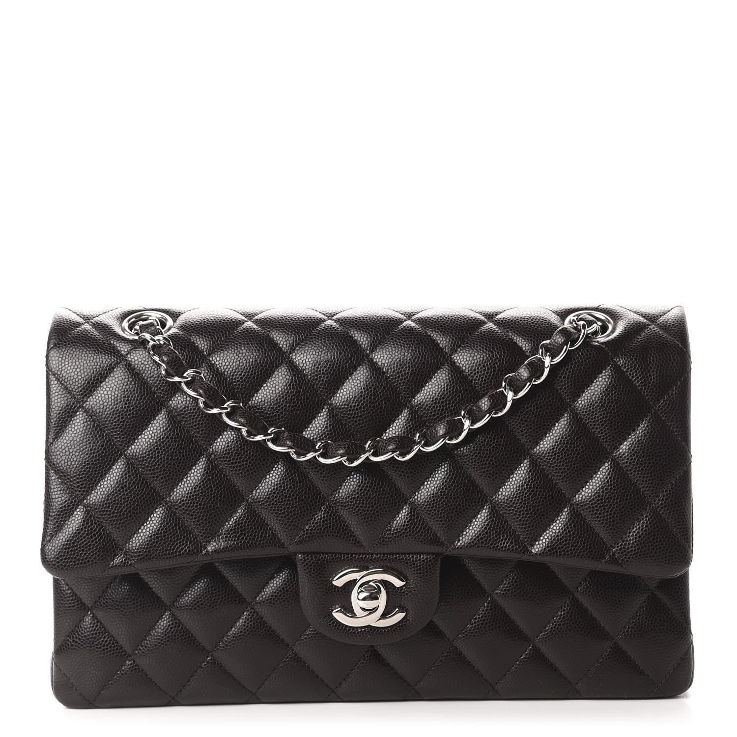 Chanel Caviar Quilted Medium Double Flap Brown 1 of 10