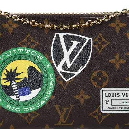 Louis Vuitton Monogram World Tour Double Zip Pochette 9 of 12