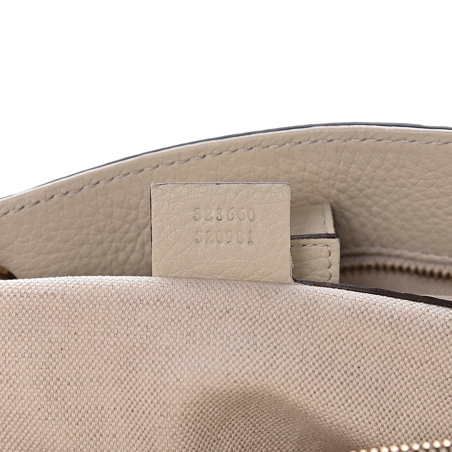 Gucci Pebbled Calfskin Medium Bamboo Shopper Tote Off White 8 of 11