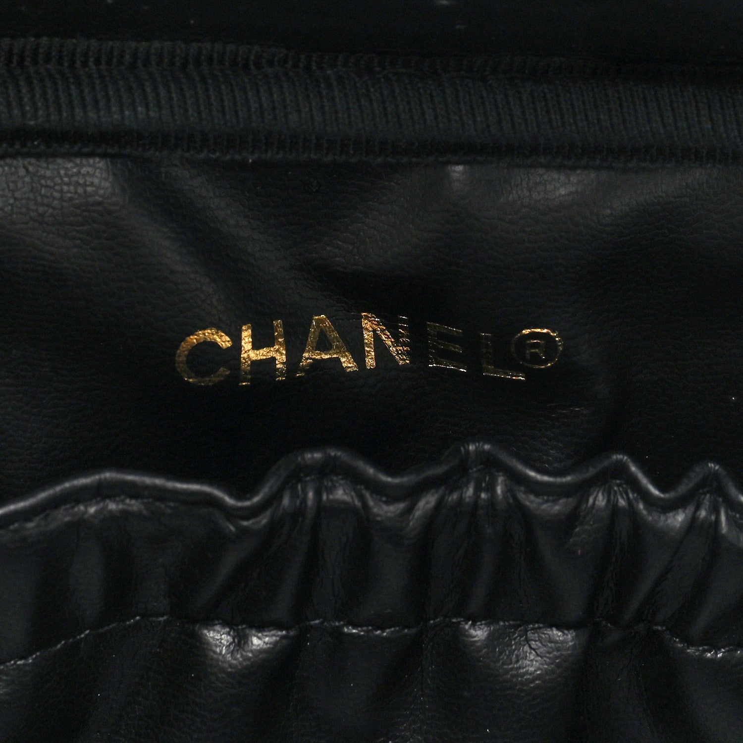 Chanel Lambskin Vanity Cosmetic Case Black 6 of 7