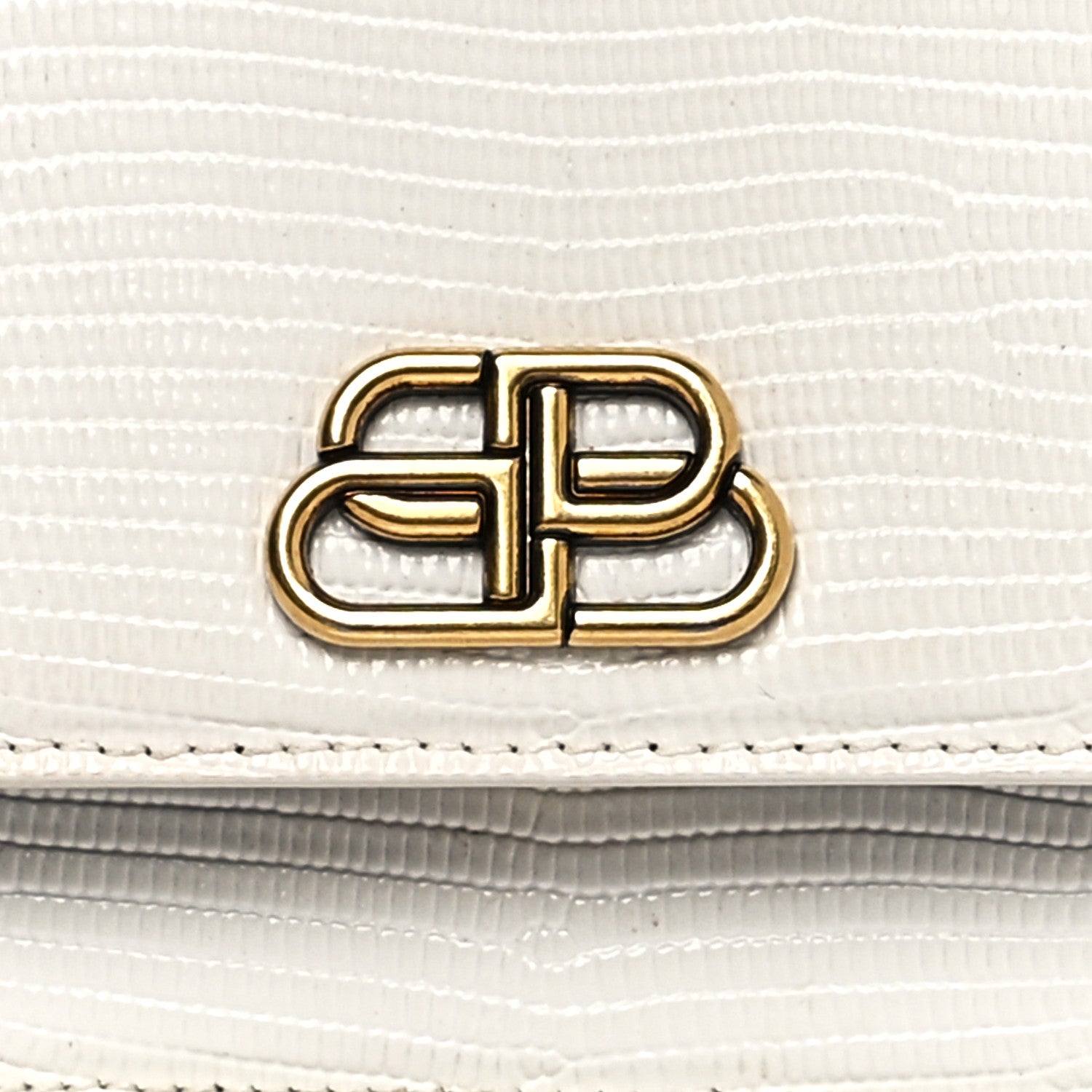 Balenciaga Patent Calfskin Lizard Embossed XS Sharp Top Handle Bag White 8 of 19