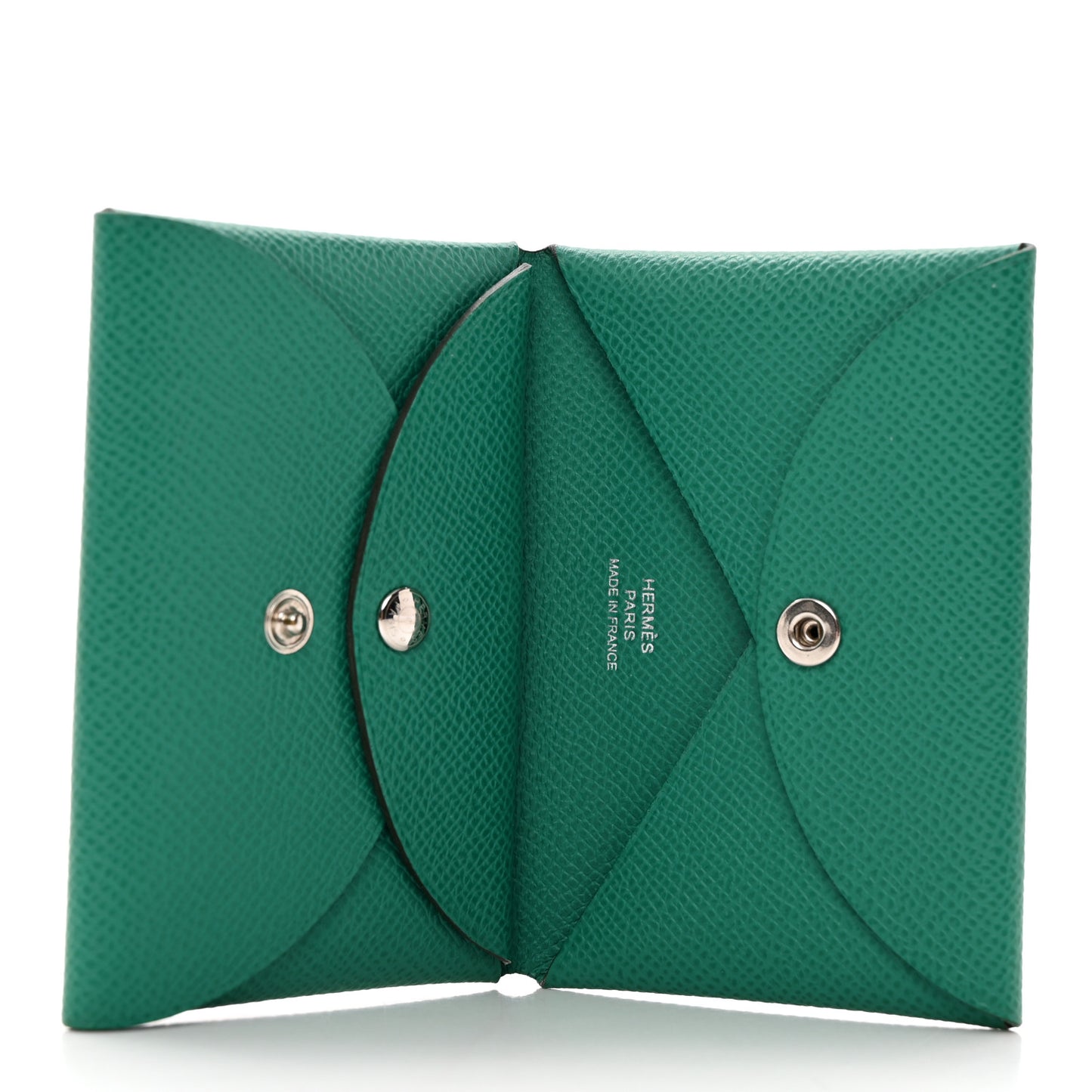 Epsom Calvi Duo Card Case Vert Jade