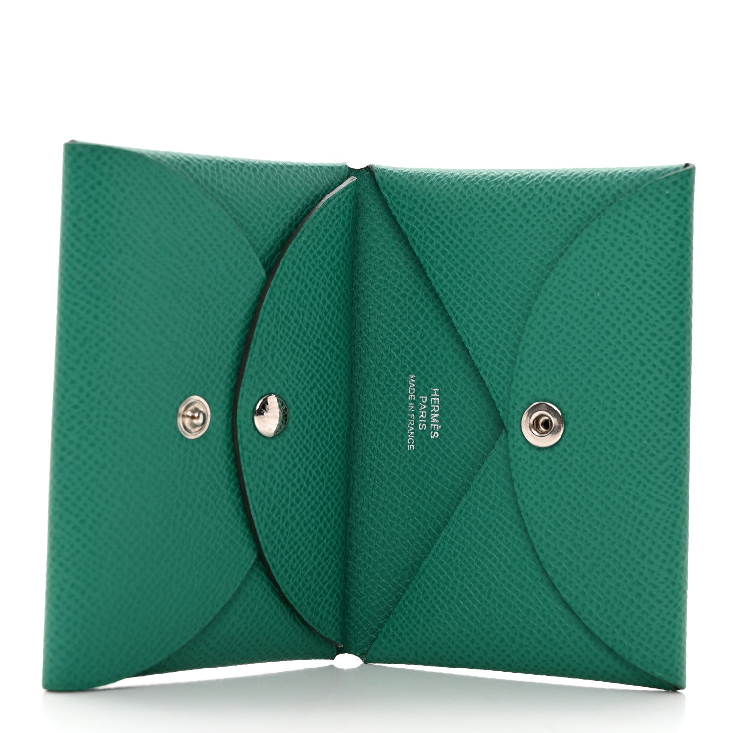 Hermes Epsom Calvi Duo Card Case Vert Jade 5 of 7