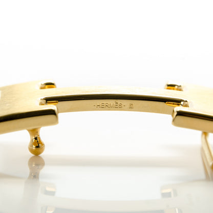 Hermes Brushed 32mm H Belt Buckle Gold 4 of 4
