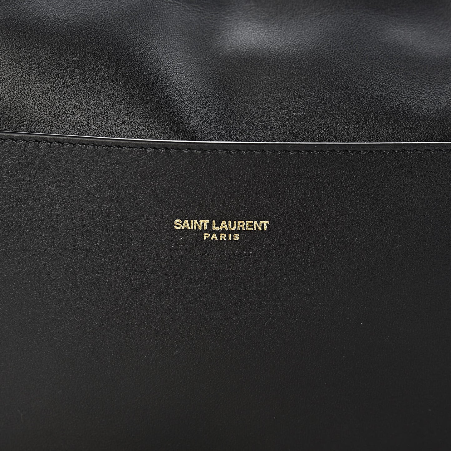 Smooth Calfskin Suede Medium Reversible Monogram Kate Satchel Black