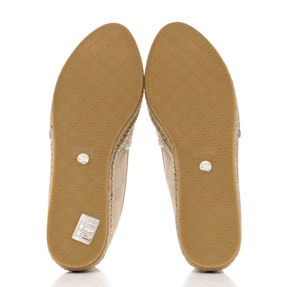 Gucci Washed Cotton Miro Soft Calfskin GG Monogram Espadrilles 39.5 White Mystic White 5 of 9