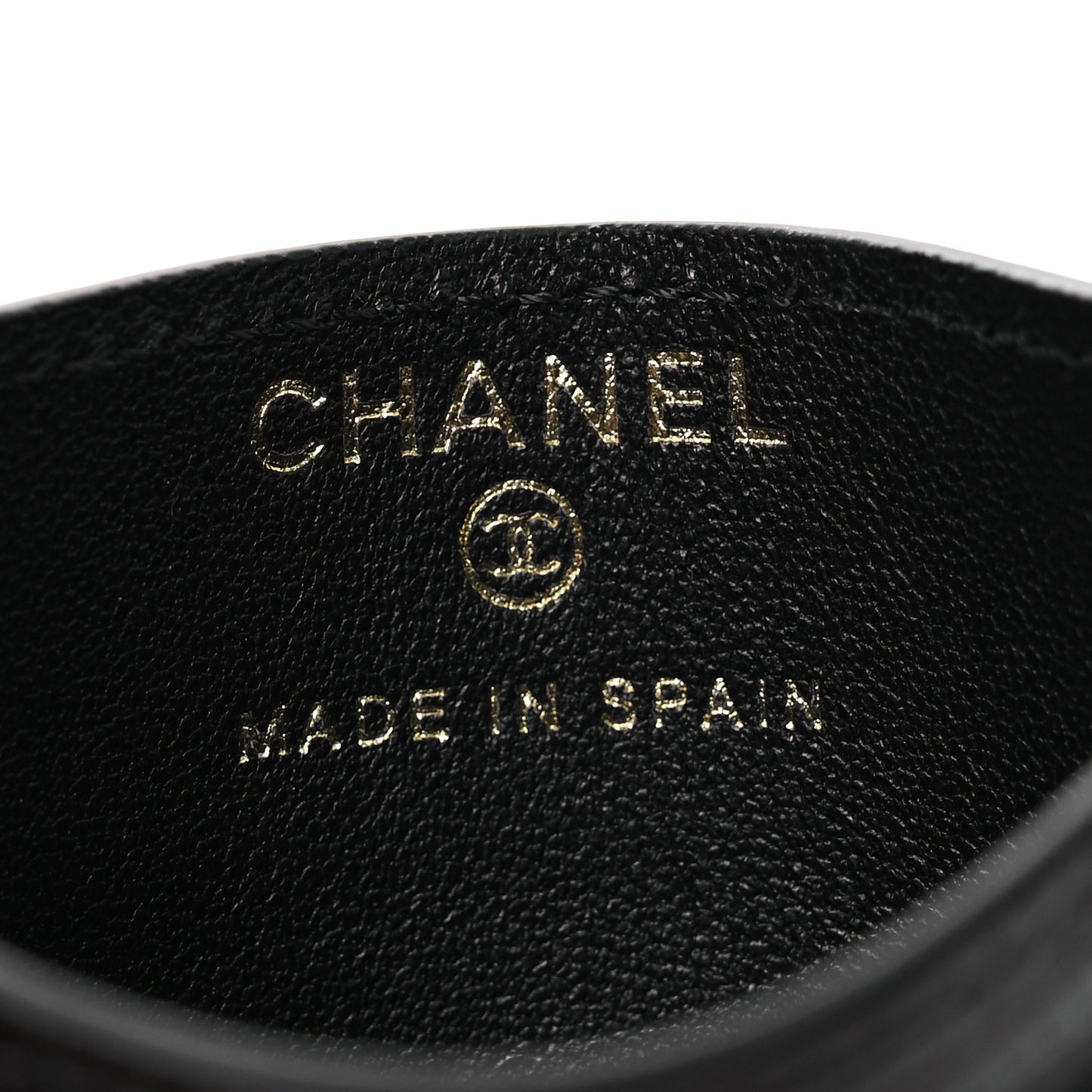 Calfskin Lizard Embossed Card Holder Black