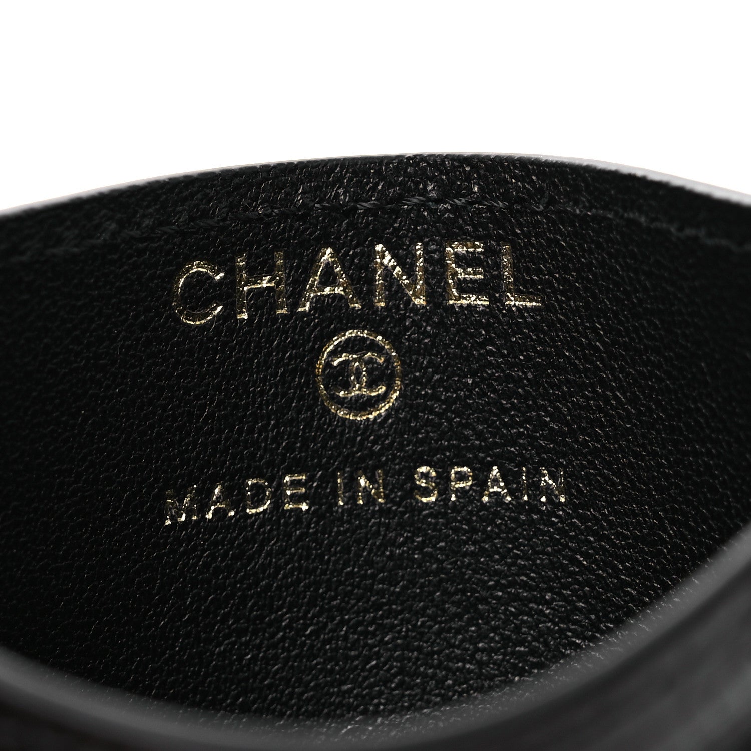 Chanel Calfskin Lizard Embossed Card Holder Black 6 of 9