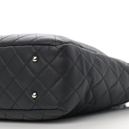 Chanel Calfskin Quilted Ultra Pocket Shopping Tote Black 10 of 13