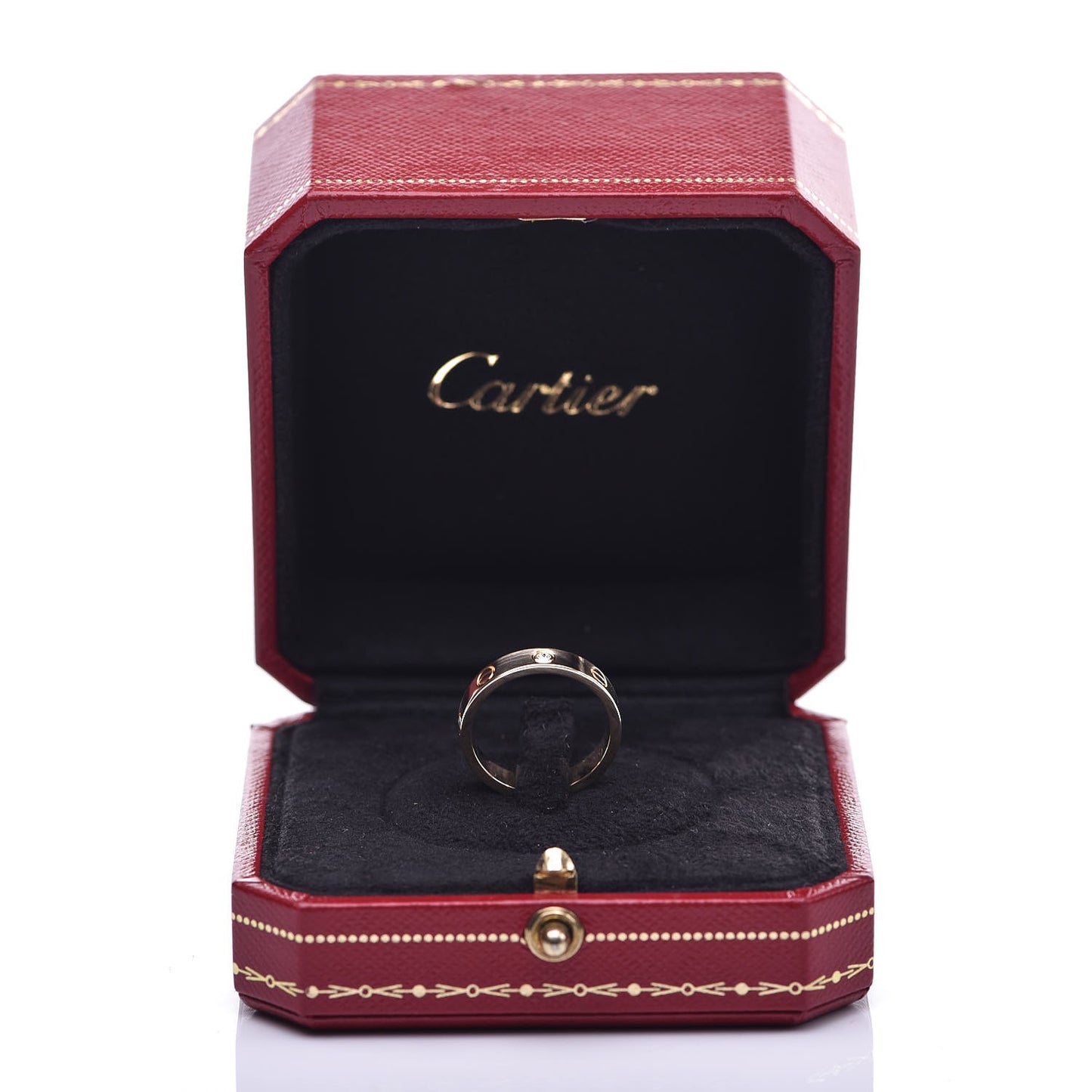 18K Yellow Gold Diamond 4mm LOVE Wedding Band Ring 52 6