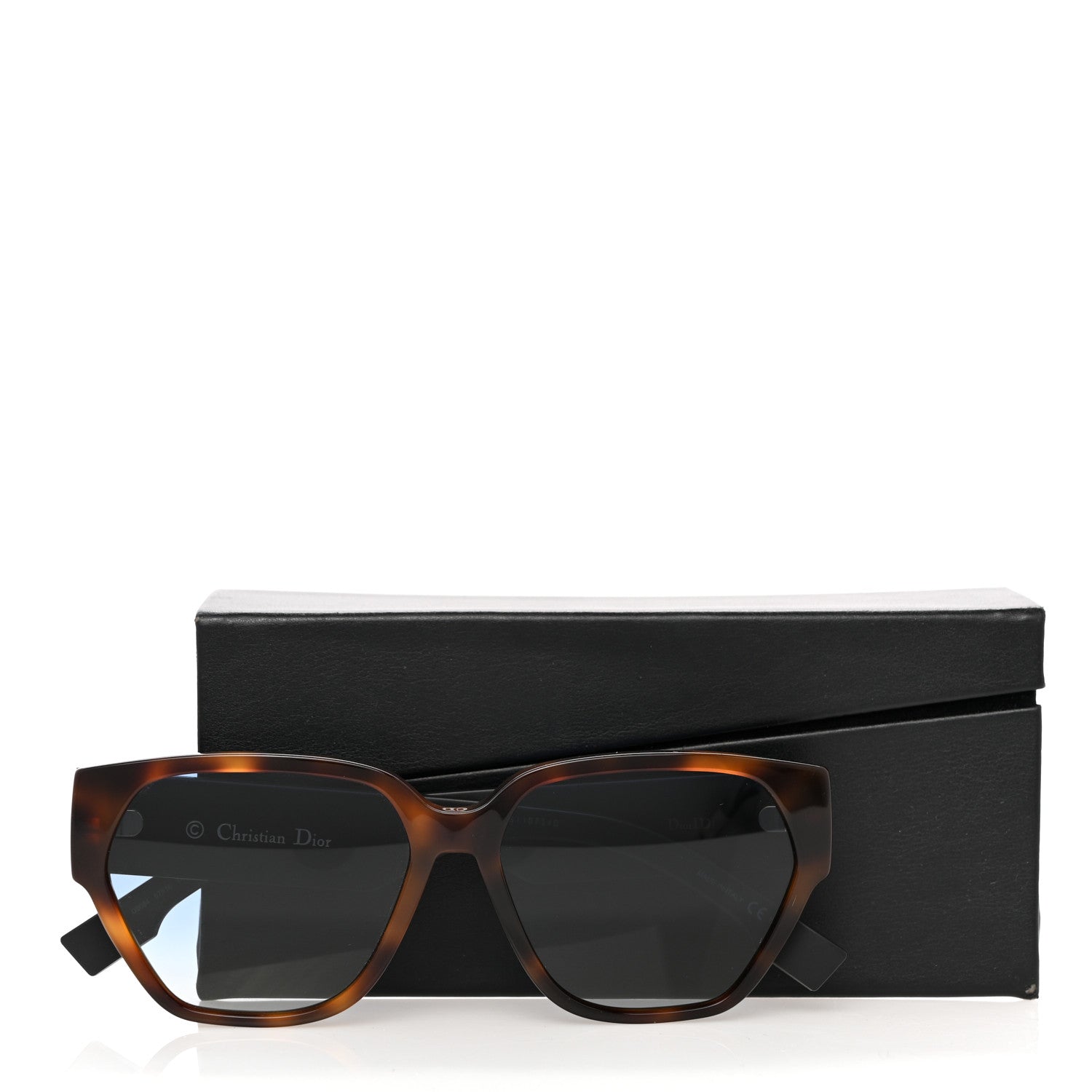 Christian Dior Acetate Square DiorID1 Sunglasses Tortoise 9 of 9