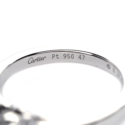 Cartier Platinum Diamond .18ct Ballerine Solitaire Engagement Ring 47 4 5 of 9