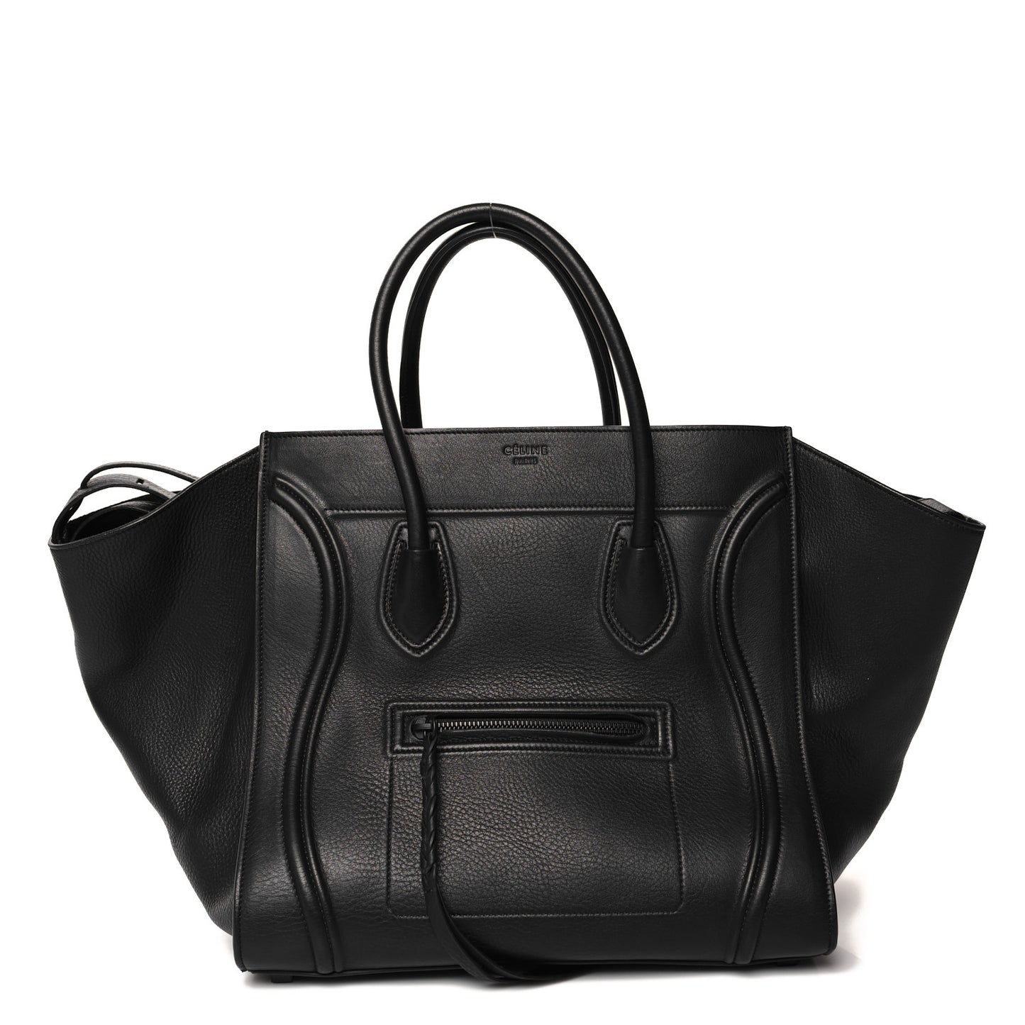 Supple Calfskin Medium Phantom Luggage Black