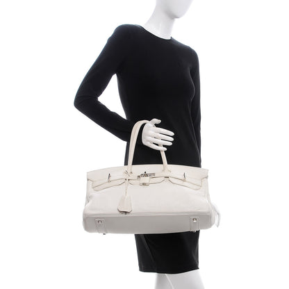 Hermes Taurillon Clemence JPG Birkin 42 White 2 of 33