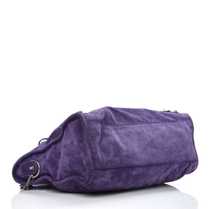 Balenciaga Baby Daim Suede Classic Silver Hardware City Purple 4 of 11